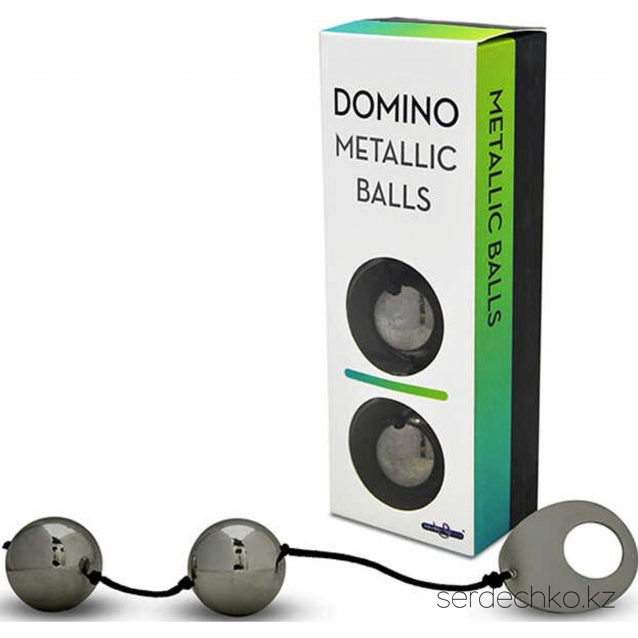 Вагинальные шарики металлические Domino Metallic Balls, 
	Красиво выглядеть – еще не всё, на что способна женщина, чтобы удивить своего мужчину. Быть на высоте нужно везде, в том числе и в постели. Испробуйте на себе действие вагинальных шариков Domino Metallic Balls.
	Носите с удовольствием!
	Ношение вагинальных шариков – самый действенный метод сделать свои интимные мышцы более сильными и эластичными. Проводите тренировки ежедневно и ощутите положительный результат уже после первой недели использования.
	Пара тяжелых металлических шариков, соединенных между собой ниткой – это ваш шанс стать лучшей женщиной в жизни своего мужчины. Покажите ему, на что способны вагинальные мышцы женщины и увидитесь результату сами!
	После длительной тренировки вы сможете сильно сжимать член своего партнера во время секса с такой силой, как будто вы делаете это руками. Схватите его за причинное место – он будет в восторге от ваших умений!
	Помните, что положительный результат достигается лишь при регулярном использовании шариков.  

