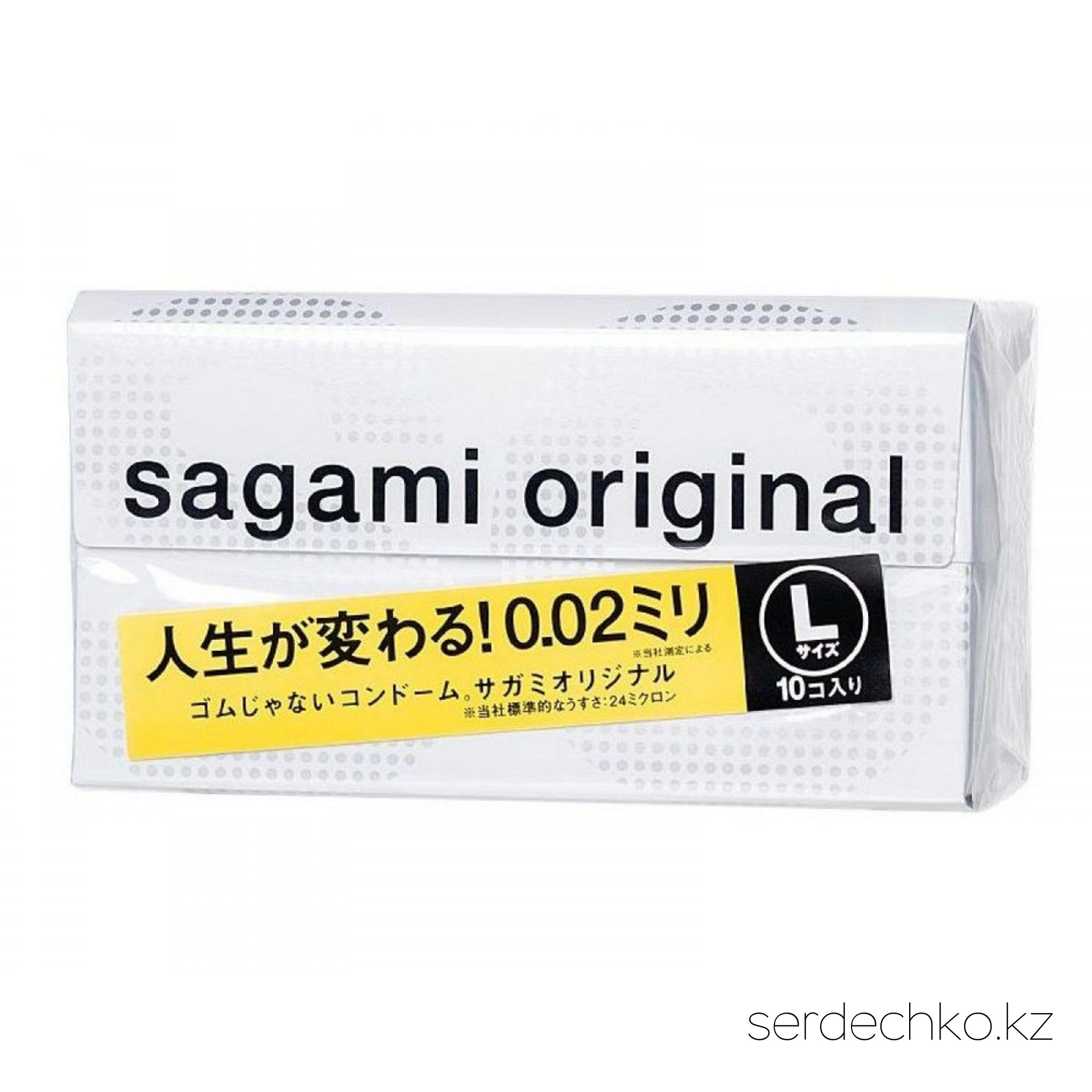 Презервативы Sagami Original 0.02 L-size увеличенного размера , 
	Эти ультратонкие презервативы с толщиной стенки 0,02 мм созданы специально для мужчин с выдающимися достоинствами. Благодаря увеличенному диаметру и длине в них вы всегда будете чувствовать себя комфортно. 
	
	Не нужно беспокоиться о соскальзывании, ЗППП, нежелательной беременности партнёрши… Sagami Original L-size - комфорт, защита и естественные ощущения для по-настоящему больших мальчиков. Толщина стенки - 0,02 мм.
	В упаковке - 10 шт.
	Вес в упаковке (кг): 0.01
	Вес товара, г: 10
	Возрастные ограничения: 18+
	Длина (мм): 19
	Единиц в одном товаре: 1
	Количество в упаковке, шт: 10
	Коллекция: Sagami Original
	Название материала: полиуретан
	
	Основные функции: дополнительный аксессуар
	Пол: для него
	Страна бренда: Япония
	Страна производства: Япония
	Толщина стенки презерватива, мм: 0.02
