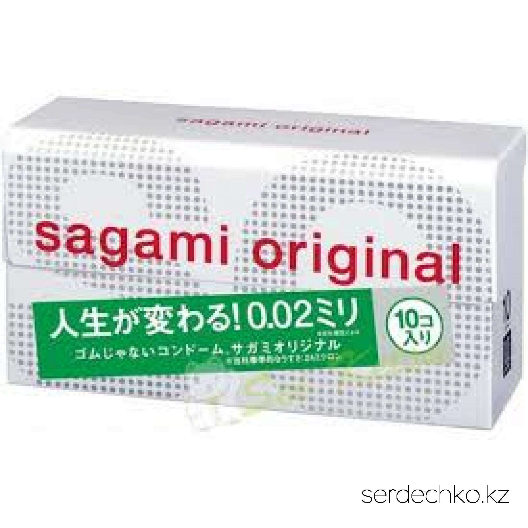 Японские полиуретановые презервативы 0.02 мм Sagami Original, 
	Sagami original 0.02 - самые тонкие и надежные презервативы в мире.

	Толщина стенки 0.02mm - в три раза тоньше, чем у стандартных латексных презервативов.
	Прочность полиуретановых презервативов в 2 раза выше в тестах на растяжение и в 3 раза выше в тестах на объемное расширение.
	Их теплопроводность в 7 раз выше, чем у латекса. Тепло передается так, как если бы презерватива не было.

	Описание: Полиуретановые презервативы не содержат протеинов и, как следствие, нет специфического “латексного” или "резинового" запаха. Высокая плотность укладки молекул полиуретана делает поверхность исключительно гладкой и способствует натуральности ощущений. Высокая прозрачность способствует полноте визуальных ощущений Отсутствие протеинов и химических катализаторов исключает соответствующие аллергические реакции. (по статистике, аллергию на латекс, в разных странах имеют от 3 до 10% населения) Высокая стабильность при температурных перепадах увеличивает надежность и срок годности. Нетоксичность и полная биосовместимость полиуретана способствуют безопасности в использовании. Благодаря биосовместимости и высокой надежности, именно этот материал широко используется в производстве катетеров для сосудов и искусственного сердца.

	Материал: Полиуретан
	Материал: полиуретан
	Номинальная ширина: 36 + / - 2 мм
	Номинальная длина: 170 + / - 10mm
	Смазка: силиконовое масло
	Толщина стенки - 0.02 мм (20 микрон)
