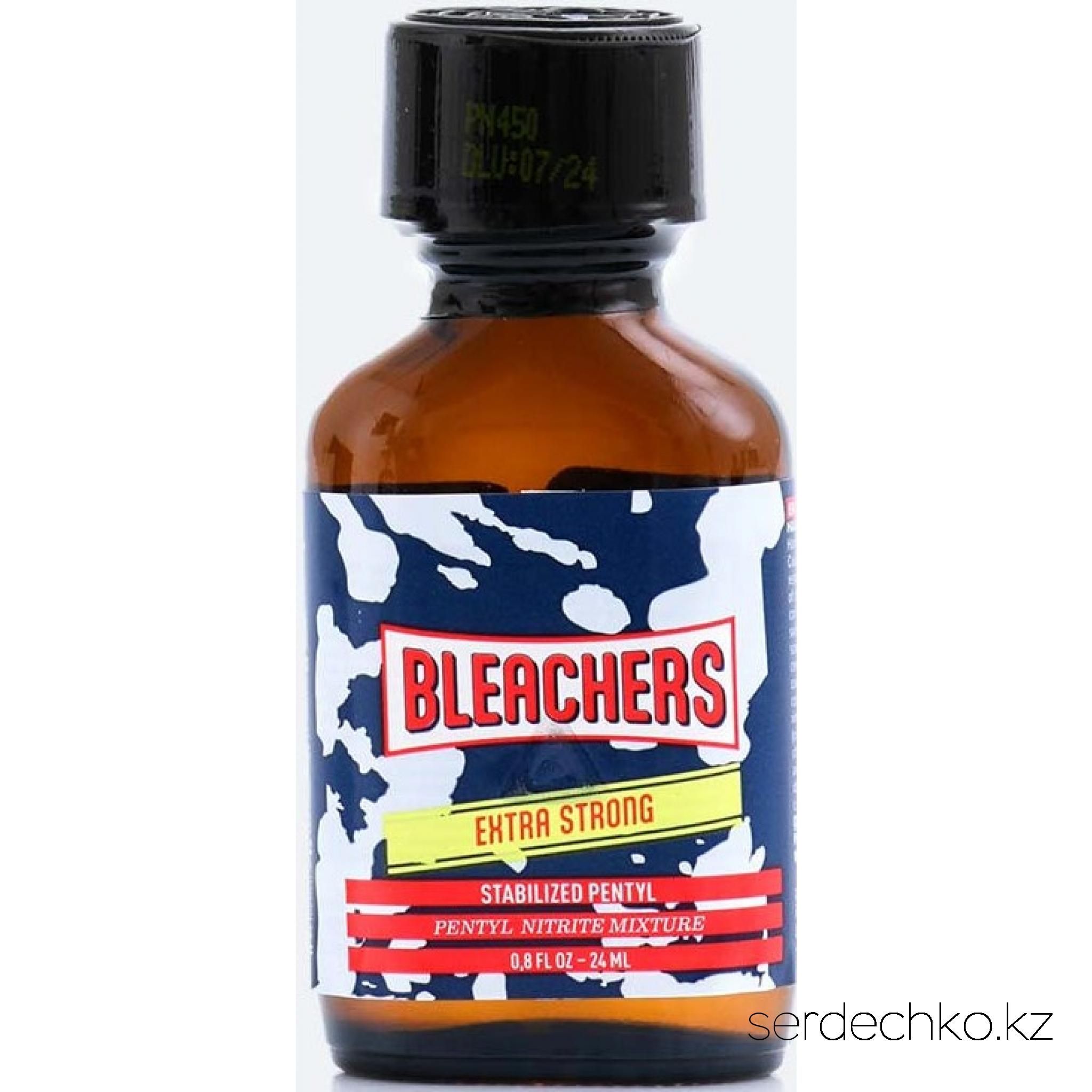 Попперс BLEACHERS 24ML, 
	Отличительные черты Bleachers 24ml делают его лучшим попперсом из Люксембурга, способным принести незабываемые впечатления и ощущения. Этот продукт содержит мощный компонент - пентилнитрит, который обеспечивает взрывную энергию и возбуждение, сравнимое с адреналином.

	 

	При использовании Bleachers 24ml, вы забудете о скучной сексуальной жизни и откроете для себя новые грани прекрасного опыта. Вдыхните аромат этого попперса и ощутите, как ваша энергия возрастает. Он может помочь вам достичь неистовой страсти и возбуждения, помогает создавать незабываемые моменты развлечения и наслаждения.

	 

	Будьте готовы к новым горизонтам удовольствия и страсти с Bleachers 24ml. Он идеально подходит для тех, кто ищет мощный и страстный опыт, который разожжет огонь в сердцах и вдохновит на создание незабываемых моментов радости и удовольствия. Наслаждайтесь новыми ощущениями и полностью расслабьтесь с Bleachers 24ml.
