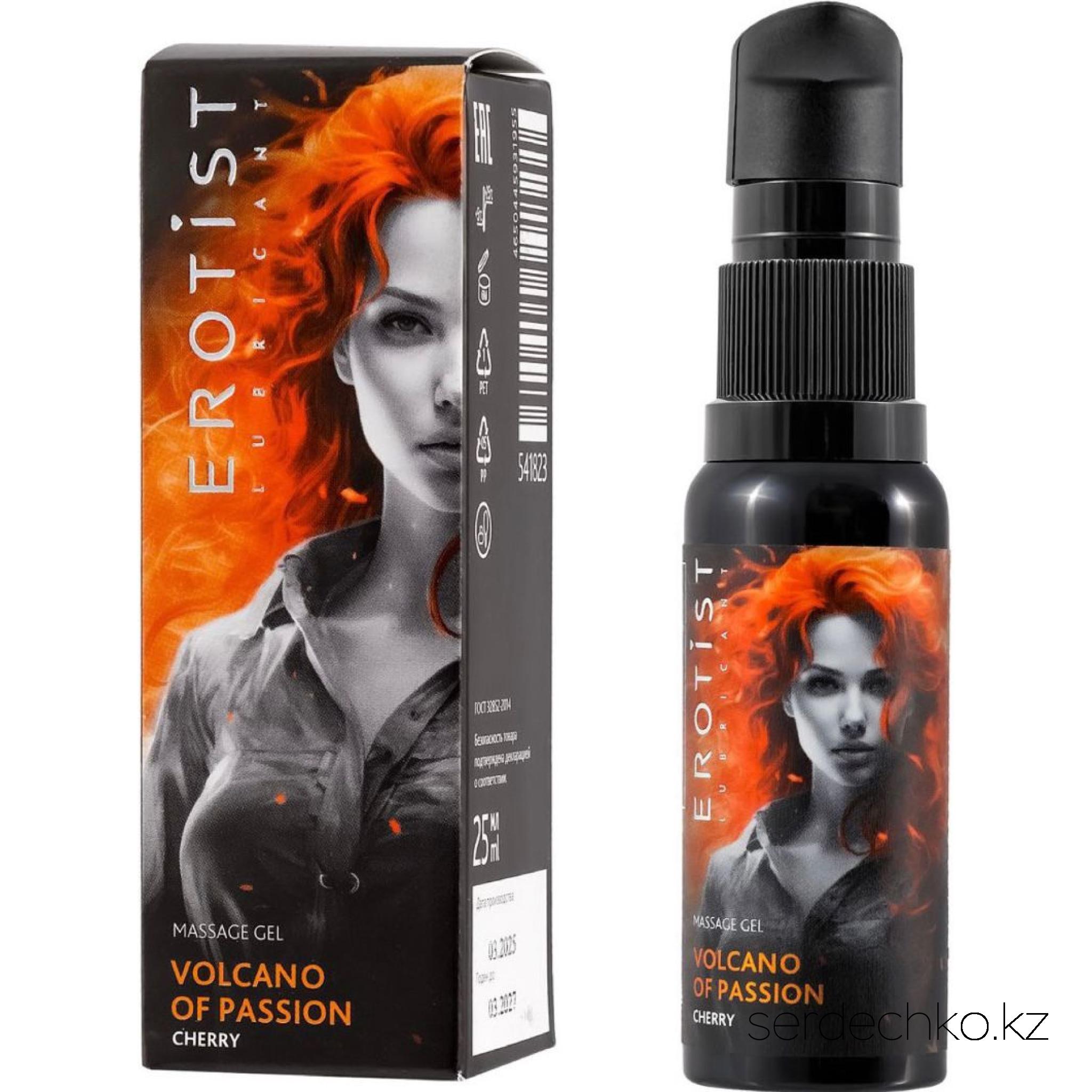 Гель Erotist с эффектом вибрации VOLCANO OF PASSION: CHERRY (со вкусом вишни), 25 мл, 
	Массажный гель «Вулкан страсти» придаст вашим моментам близости особую пикантность.

	Волшебный сладкий вкус и аромат, приятное тепло и лёгкая прохлада, каждое касание будет сопровождаться мягкой вибрацией, даря неповторимые ощущения и усиливая возбуждение.

	Нанесите немного жидкого геля на интимные зоны, и через несколько секунд вы почувствуете тепло, затем в течение 2-3 минут легкую вибрацию и легкий холодок. Длительность эффекта зависит от особенностей вашего организма.

	
		Гель с вибрирующим эффектом для интимных зон
	
		На основе натуральных ингредиентов, без парабенов
	
		Вкус и аромат вишни
	
		Подходит для поцелуев и орального секса


	Способ применения: нанесите небольшое количество геля на кончики пальцев и коснитесь клитора и вагинальных губ, массируя. Для наружного применения.
