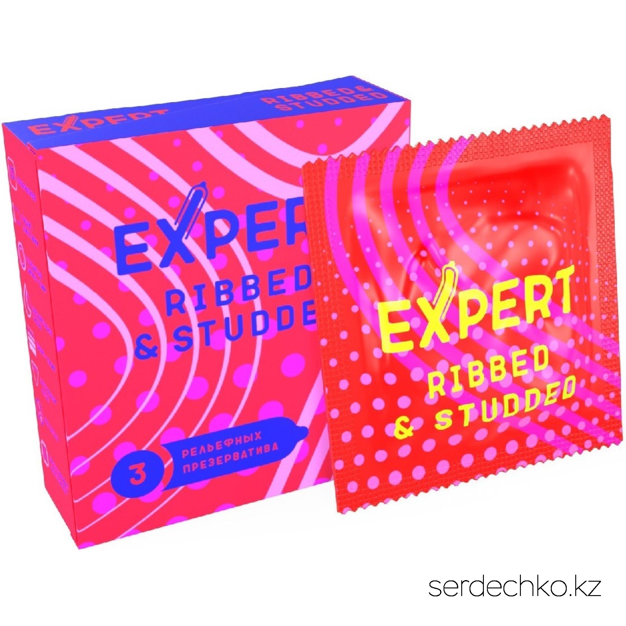  ПРЕЗЕРВАТИВЫ EXPERT RIBBED&STUDDED № 3 (РЕБРИСТО-ТОЧЕЧНЫЕ) NEW, 3 штуки, 
	Презерватив – защитное средство от множества патогенных микробов и наиболее эффективный контрацептив, который должен быть всегда под рукой! Ведь никогда не знаешь, где он может пригодиться – на свидании, в ночном клубе, в гостях…
	Представляем вашему вниманию оригинальные презервативы EXPERT, которые обеспечат безопасность и внесут разнообразие в интимную жизнь. Контрацептивы легко надеваются на половой орган мужчины или фаллоимитатор. Их рельефная поверхность подарит дополнительные приятные ощущения.
	Презервативы изготовлены из латекса. Подходят для использования с секс-игрушками.
	Для большего комфорта совместно с презервативом рекомендуется применять лубриканты на водной основе. 
