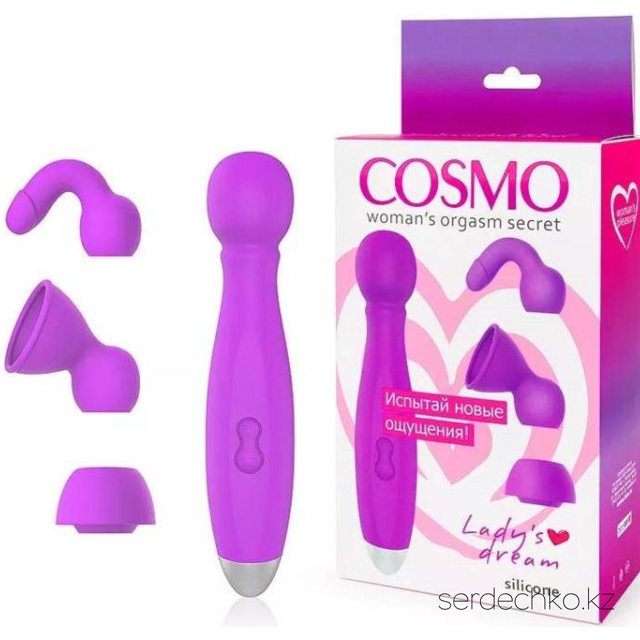 COSMO Вибратор силикон Lady`s Secret со сменными насадками Bowling 18 см, 
	 COSMO Вибратор силикон Lady`s Secret со сменными насадками Bowling 18 см (CSM-23138) - стимуляция вагинальная, клитора, материал: силикон. 
