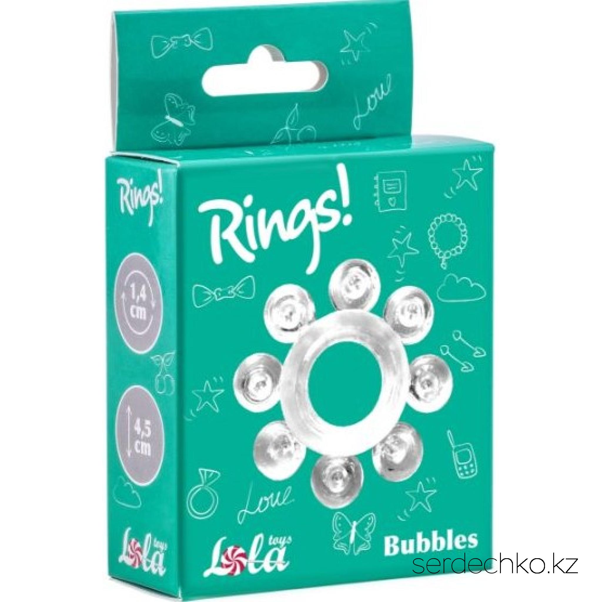 Эрекционное кольцо RINGS BUBBLES WHITE, 
	Эрекционное кольцо из серии Rings- игрушка, предназначенная исключительно для мужчин. Эластичный материал позволит крови циркулировать без риска для здоровья, сохраняя и продлевая эрекцию. Рекомендуется использовать с лубрикантом. Характеристики: общая длина- 4,5 см, ширина- 2 см, диаметр- 2,2 см, диаметр отверстия- 1,4 см. Упаковка: картонная коробка с принтом.
