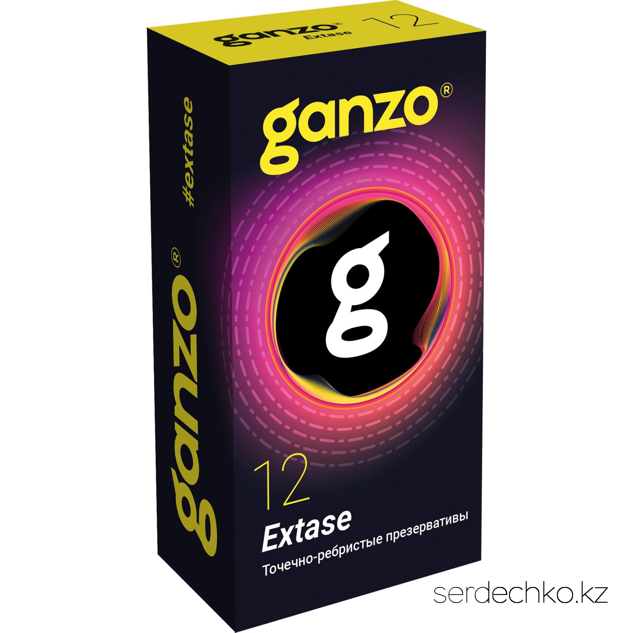 ПРЕЗЕРВАТИВЫ GANZO EXTASE №12 (анатомические с точечной и ребристой текстурой), 
	Чувство комфорта, которое обеспечивают анатомические презервативы с рельефом и точками Ganzo Extase, будет по достоинству оценено многими мужчинами. А вот рельеф и точки этих презервативов доставят исключительное удовольствие женщинам. И всё это вкупе с безупречной безопасностью! Толщина стенки 0,06 мм, легко надеваются и отлично сидят “по фигуре”.

	Ganzo – презервативный бренд родом из Великобритании, сочетающие в себе качество и доступную стоимость. Все презервативы проходят через 5-ступенчатую систему тестирования электроникой. Натуральный латекс премиального качества и гипоаллергенная смазка на силиконовой основе в составе обеспечат гладкое скольжение во время фрикций. Обязательная сертификация подтверждает качество и безопасность продукции Ganzo.
