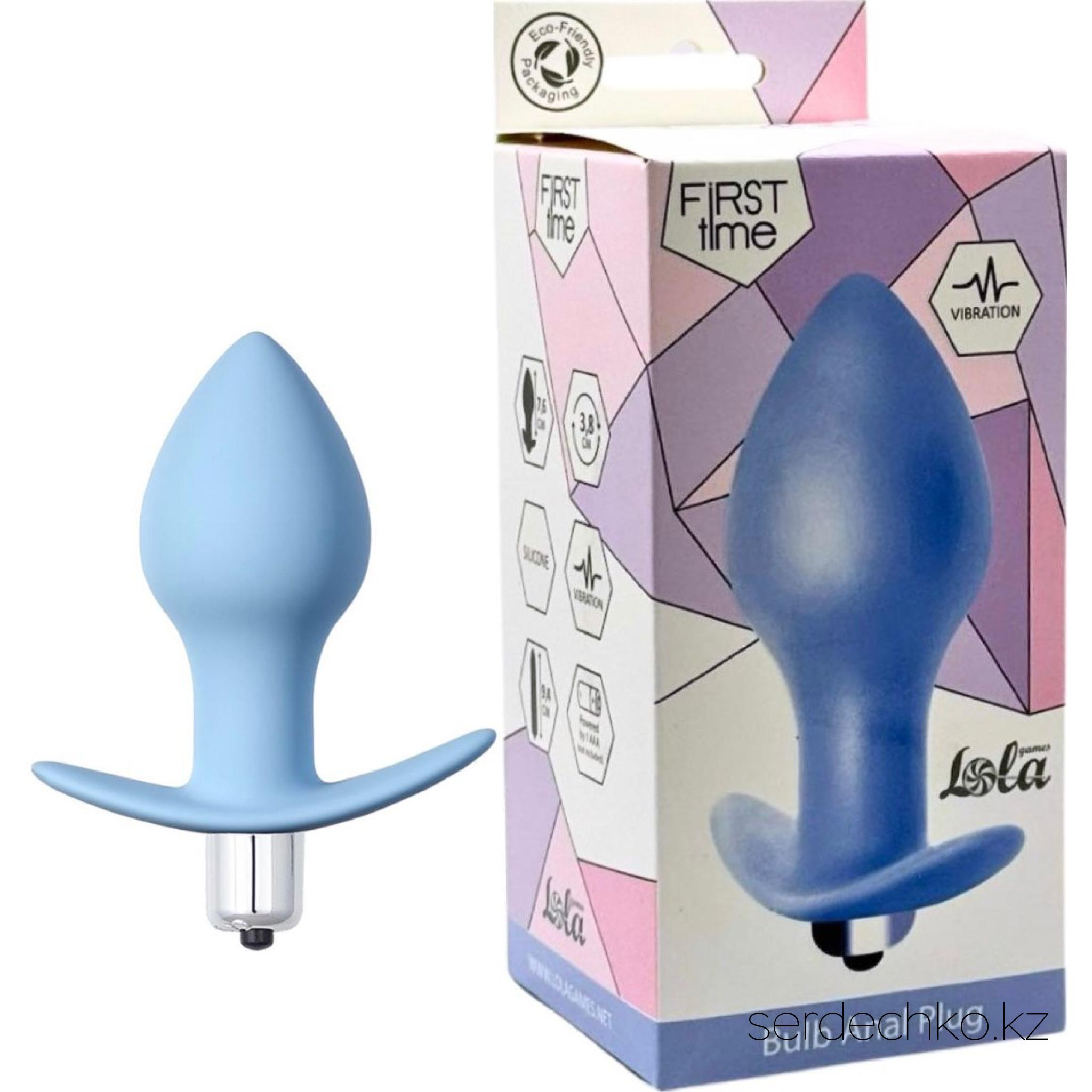 Анальная пробка с вибрацией Bulb Anal Plug Blue (Батарейки ААА), 
	Анальная пробка Bulb Anal Plug идеально подойдет для любовной прелюдии, поможет привыкнуть к новым ощущениям и расслабиться перед сексуальным актом. Перед использованием обязательно добавьте лубрикант на силиконовой основе. Плавно вводите пробку в анальное отверстие. Она легко вводится за счет зауженного кончика. Дополнительную стимуляцию обеспечивает встроенная вибропуля и добавляет приятные ощущения. Вибропуля легко извлекается из силиконовой игрушки и может быть использована отдельно от неё. Ограничительное основание делает использование пробки безопасным и удобным. Анальная пробка Bulb Anal Plug изготовлена из гипоаллергенного силикона. Вибропуля имеет 7 режимов вибрации, работает от 1 ААА батарейки (не входит в комплект). Максимальная длина для проникновения составляет 7,6 см. Минимальный диаметр — 2 см, а максимальный — 3,8 см. Чтобы сократить количество вредных для окружающей среды отходов, пожалуйста, используйте перезаряжаемые аккумуляторы вместо батареек.
