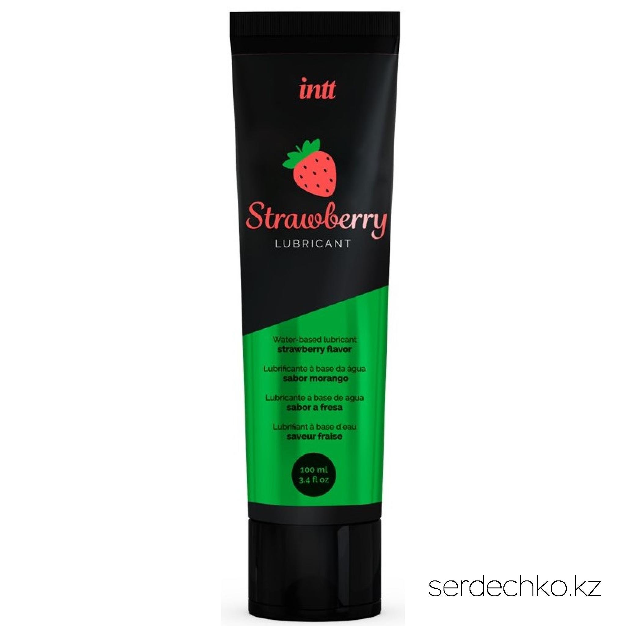 Съедобный лубрикант со вкусом клубники INTT Strawberry, 
	Оральный лубрикант Intt Lubricant Strawberry на водной основе со вкусом клубники. Лубрикант абсолютно безопасный, съедобный, содержит в своем составе исключительно природные компоненты.

	Мы рекомендуем использовать этот лубрикант для орального секса, прелюдии а также массажа интимных зон.

	Особенности:

	
		Легко смывается водой
	
		В составе растительный глицерин
	
		Без сахара и подсластителей
	
		Объем - 100 мл

