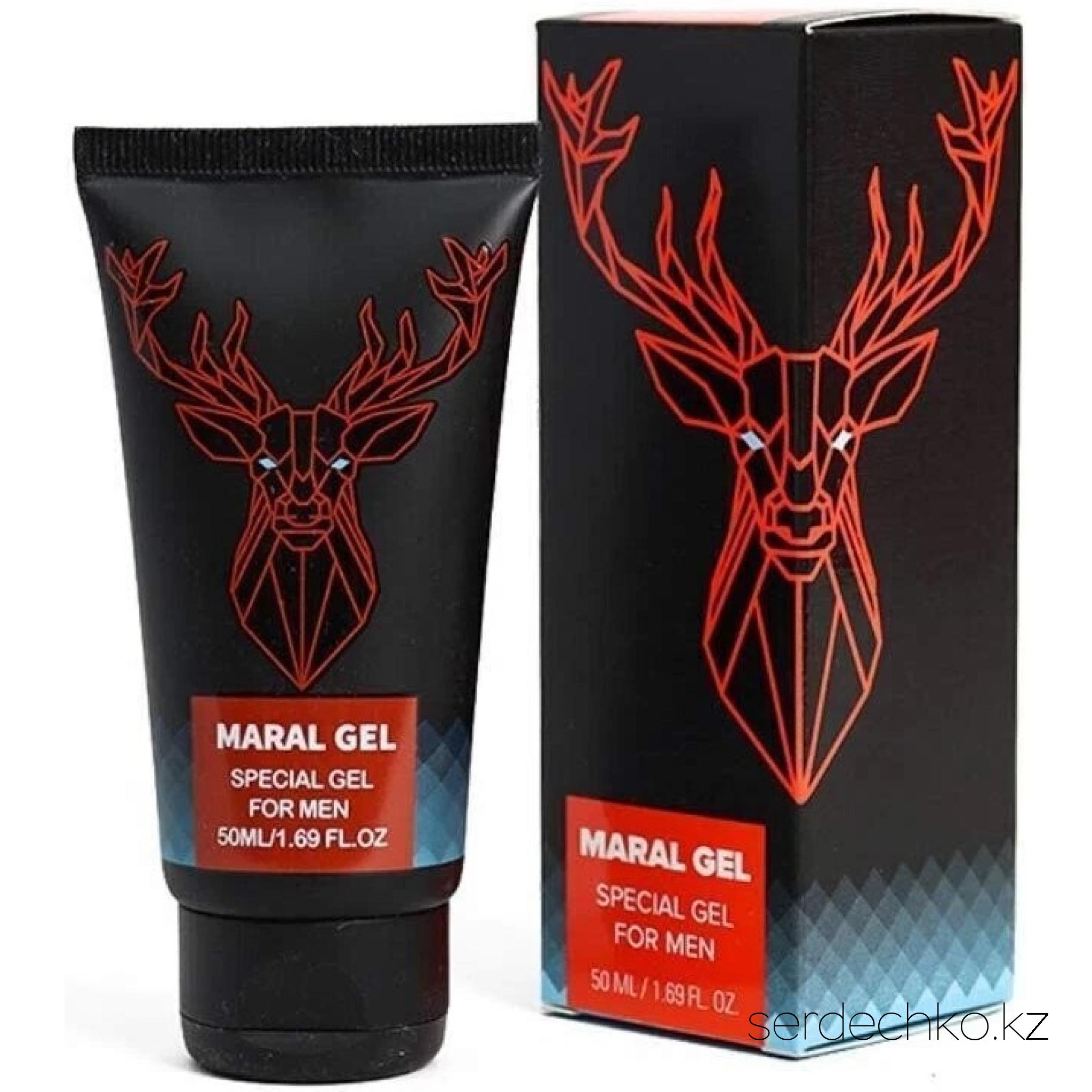 MARAL GEL Специальный гель для мужчин НАСТОЯЩИЙ 50 мл , 
	Гель для увеличения пениса на основе корня Рапонтикума Картамоидного, подарит вам совершенно новый уровень комфорта, чувственности и незабываемых эмоций. Maral Gel предназначен для того, чтобы сделать интимные моменты более приятными и волнующими.
	
	Натуральные ингредиенты, отсутствие парабенов делают продукт совершенно безопасным в использовании. Гель обладает приятным запахом, не пачкает одежду. Компоненты проникают внутрь члена через кожный покров, активизируют приток крови к половым органам. Сосуды расширяются, образуются новые. Растет количество пещеристых тел.
	
	Все это прямым действием влияет на размер полового органа. Увеличивается не только длина, но и ширина пениса. Сразу после первого применения наблюдается укрепление эрекции и повышение чувствительности.
