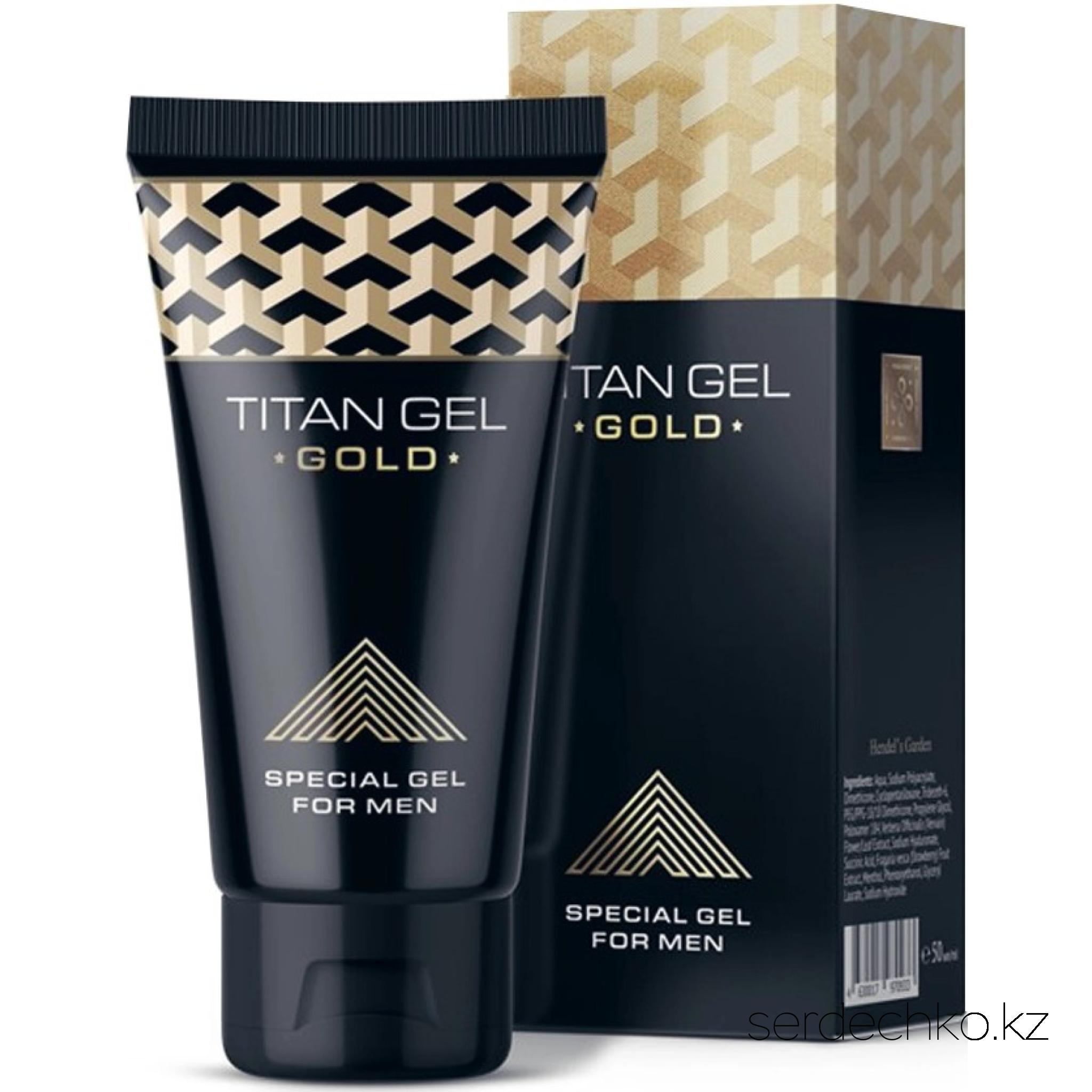 TITAN GEL Gold Гель-лубрикант для мужчин 50мл, 
	Titan Gel Gold - гель-лубрикант для потенции. усиливает кровообращение и питание органов малого таза и самого пениса.

	Преимущества:
	- положительный эффект после однократного нанесения, а секс становится ярче и дольше;
	- не приносит вреда организму, так как отсутствуют побочные влияния;
	- после использования отсутствуют растяжки на половом органе;
	- средство может применяться в качестве препарата для прироста величины полового органа и в виде смазки;
	- одного флакона достаточно для 8–10 использований.
