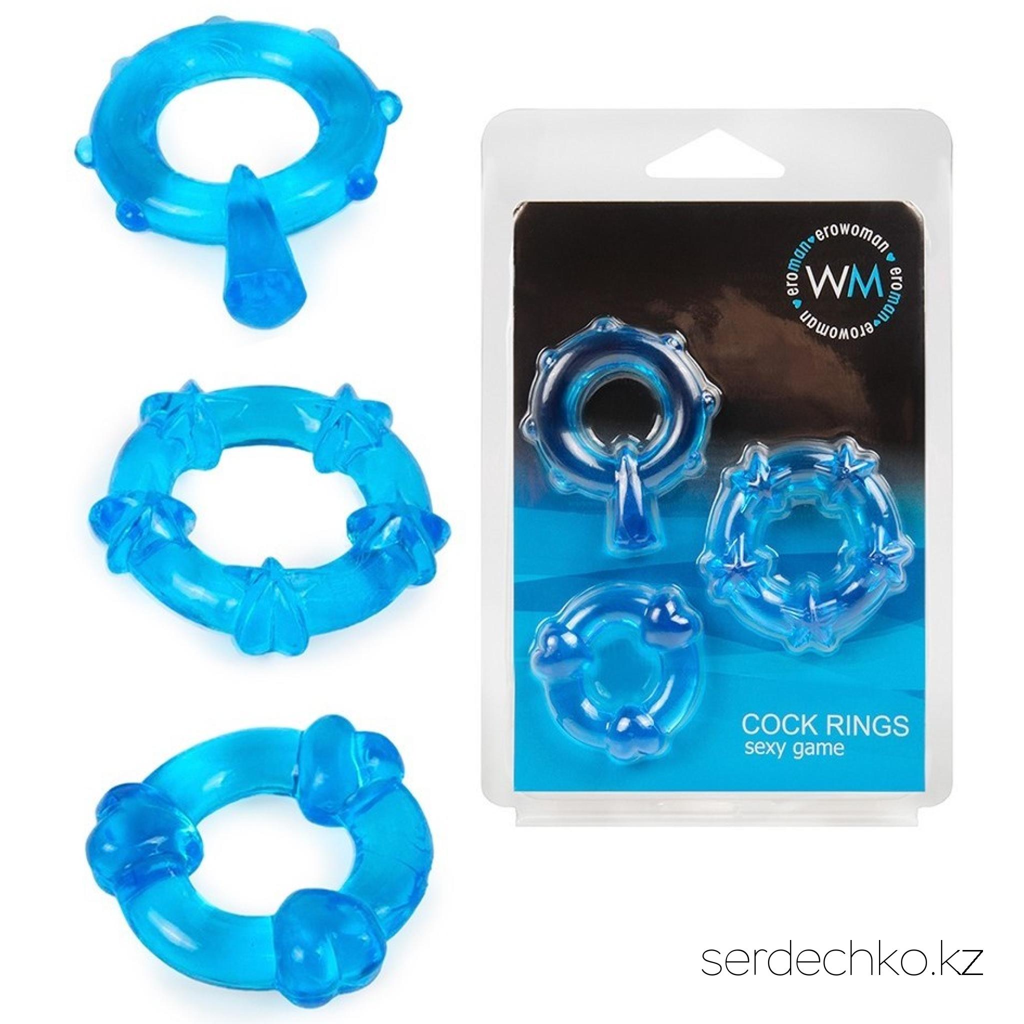 КОЛЬЦО ЭРЕКЦИОННОЕ 3 шт внутренний D 25x20x18 мм, 
	Набор эрекционных колец для усиления эрекции, повышения чувствительности полового члена и продления интимной близости. Секс-игрушки изготовлены из эластичного материала, хорошо тянутся. Подходят для пенисов разных размеров.
	Небольшие шипики и выпуклости на внешней поверхности колец стимулируют интимные зоны.
	Совместно с изделиями рекомендуется использовать гель-лубрикант  и очищающий спрей с антимикробным эффектом ClearToy.
